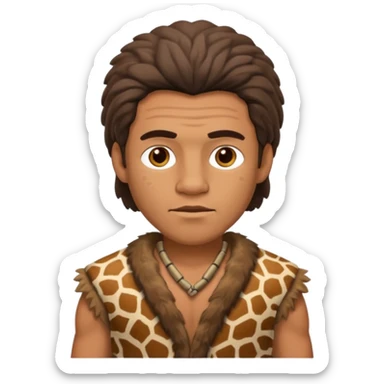 a stone age man walking  sticker