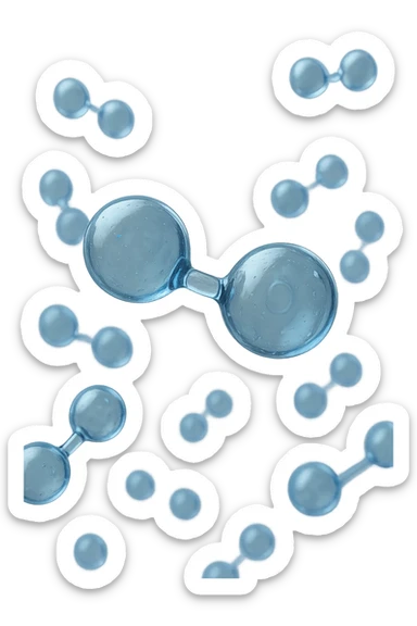 molecole di ossigeno che volano realisticheù sticker