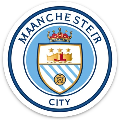 A manchester city logo sticker