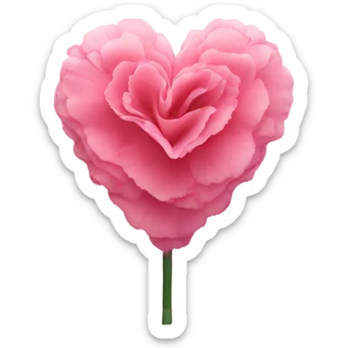 carnation pink heart sticker