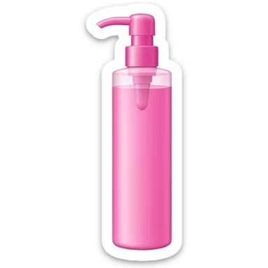 shampoo bottle in pink colour sticker