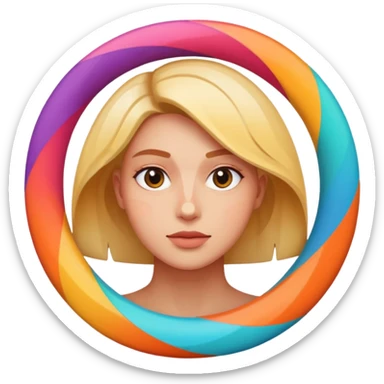 spiral with a human figure inside sticker