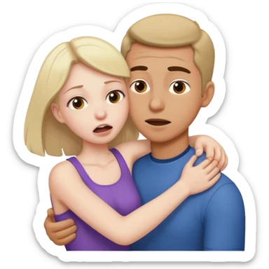 Girl being choked by a guy sticker