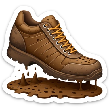 shoe stamping mud sticker