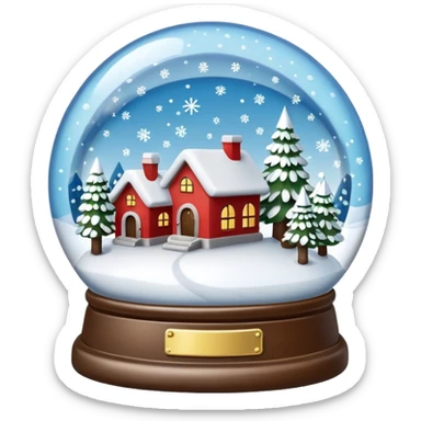 snow globe sticker