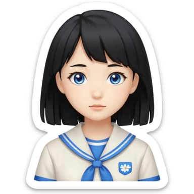 Anime girl named lili chan  with Seifuku sticker
