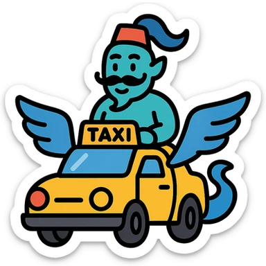 Djinn flying taxi sticker