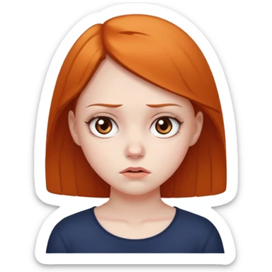 A girl glaring  sticker