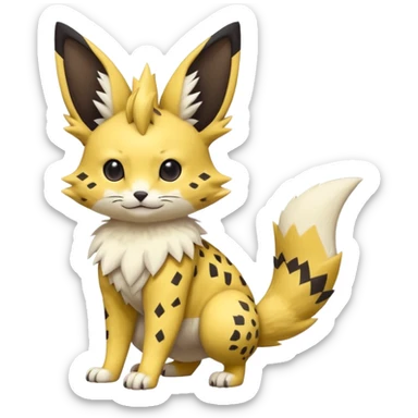 Serval-Sergal-Picchu-Minccino-Pikachu-Fakemon-Pokémon-creature  sticker