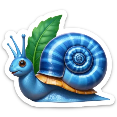 blue garden snail sticker