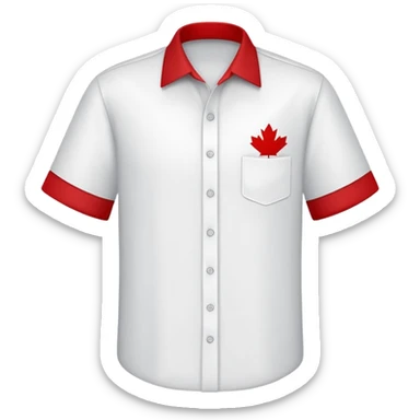 white shirt with prominent red W sticker