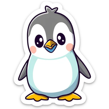 Beautiful penguin sticker