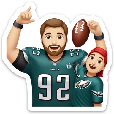 Eagles, winning against Chiefs at the Super Bowl sticker