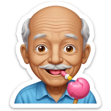 Grandpa xhewing bubblegum sticker