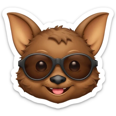 cute bat with sunglasses sticker