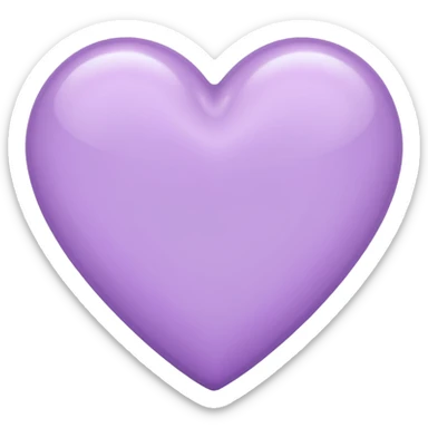 Light purple heart sticker