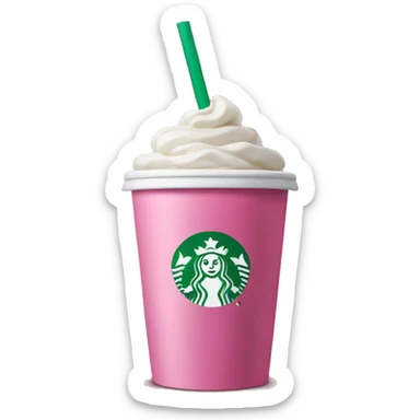 Pink Starbucks cup  sticker