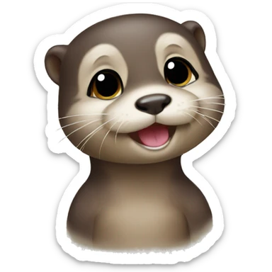 Baby otter sticker