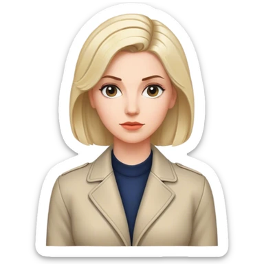 white conservative woman in jacket sticker