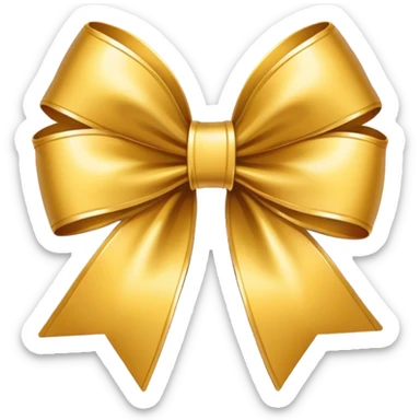 Gold bow sticker