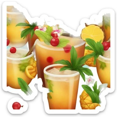 Mai Tai cocktail sticker