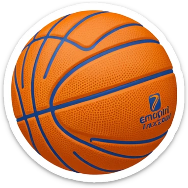 Blue basketball ball sticker