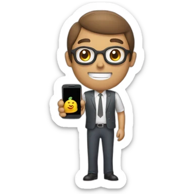 persona grabandose con celular sticker