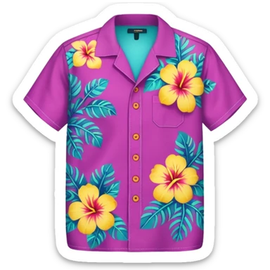 hawaiian shirt sticker
