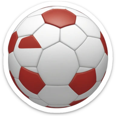 soccer ball red and white sticker