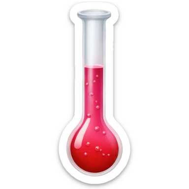 test tube red liquid sticker