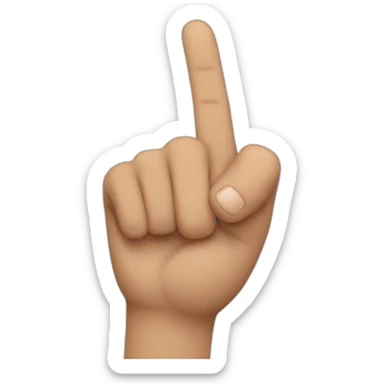 A man given the finger sticker