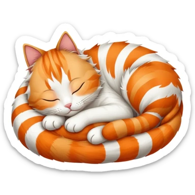 Cat sleeping sticker