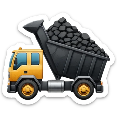 truck with coal ore sticker