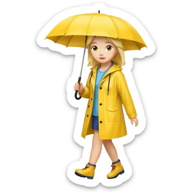 Raincoat Pedestrian woman sticker