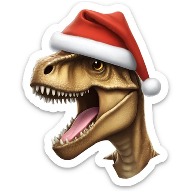 T rex santa sticker