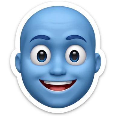 Jake E Boo 3d animated Head looking cool sticker