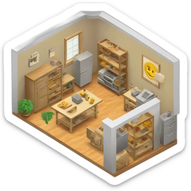 isometric fabrication company handmade goods sticker