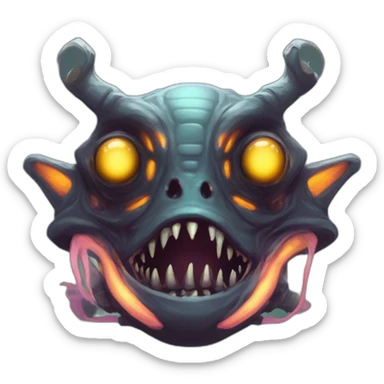 alien Abomination futuristic roguelike rpg style inspired by slay thee spire sticker