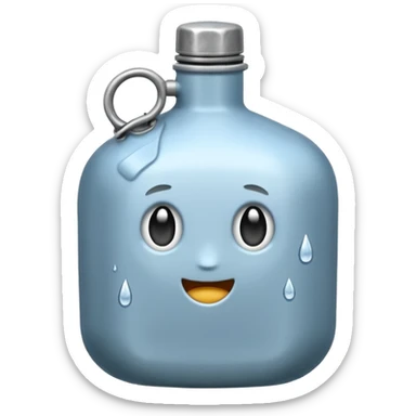 Camp Essentials, canteen,negative:character. sticker