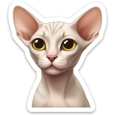 Sphinx cat hungry sticker