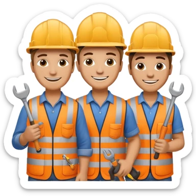 A big group of tiny construction workers THERE NEEDS TO BE 20 OF THEM IN TOTAL sticker