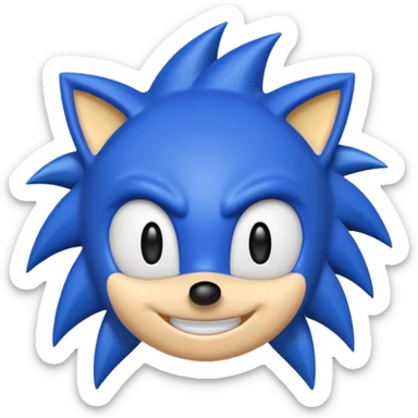 Sonic emoji well made like the original one without any mistakes sticker