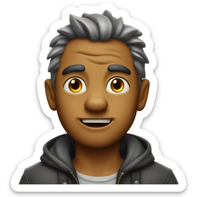 big bad wolf from puss in boots sticker