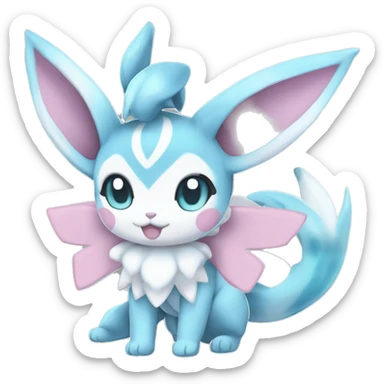 Kawaii Sylveon-Glaceon-Vaporeon-Pokémon full body sticker
