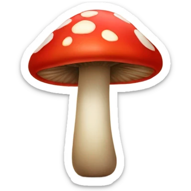 red mushroom sticker