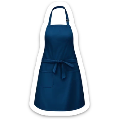 Realistic navy blue kitchen apron. sticker