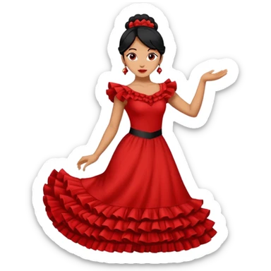 Flamenco dancer sticker