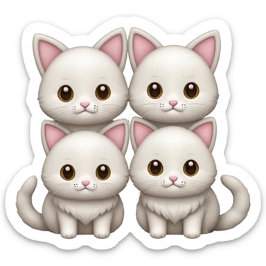 Gatinhos com laço  sticker