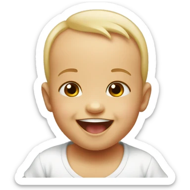 Baby laughing sticker