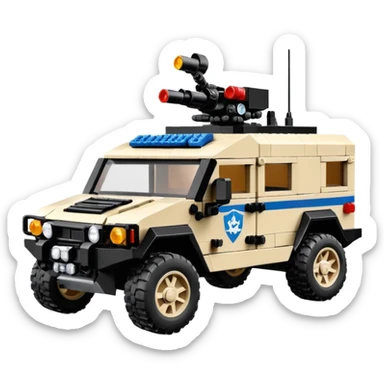 Lego Barbie Stealthy camouflage desert Rock climbing Snow planet dark scary Imperial Shock Troopers police off road interceptor humvee camper  sticker